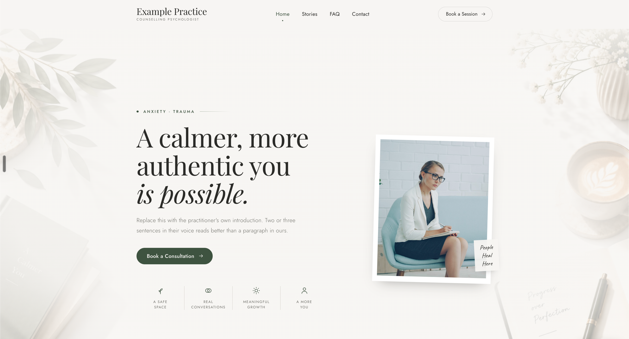 Example Love Hope Connect website template